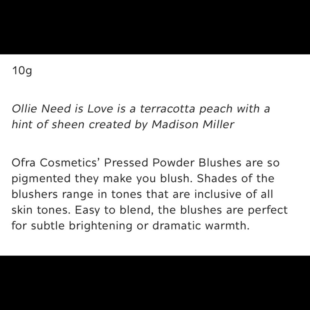 OFRA X MADISON MILLER 
Ollie Need is Love Blush 🔸 - Picture 6 of 16